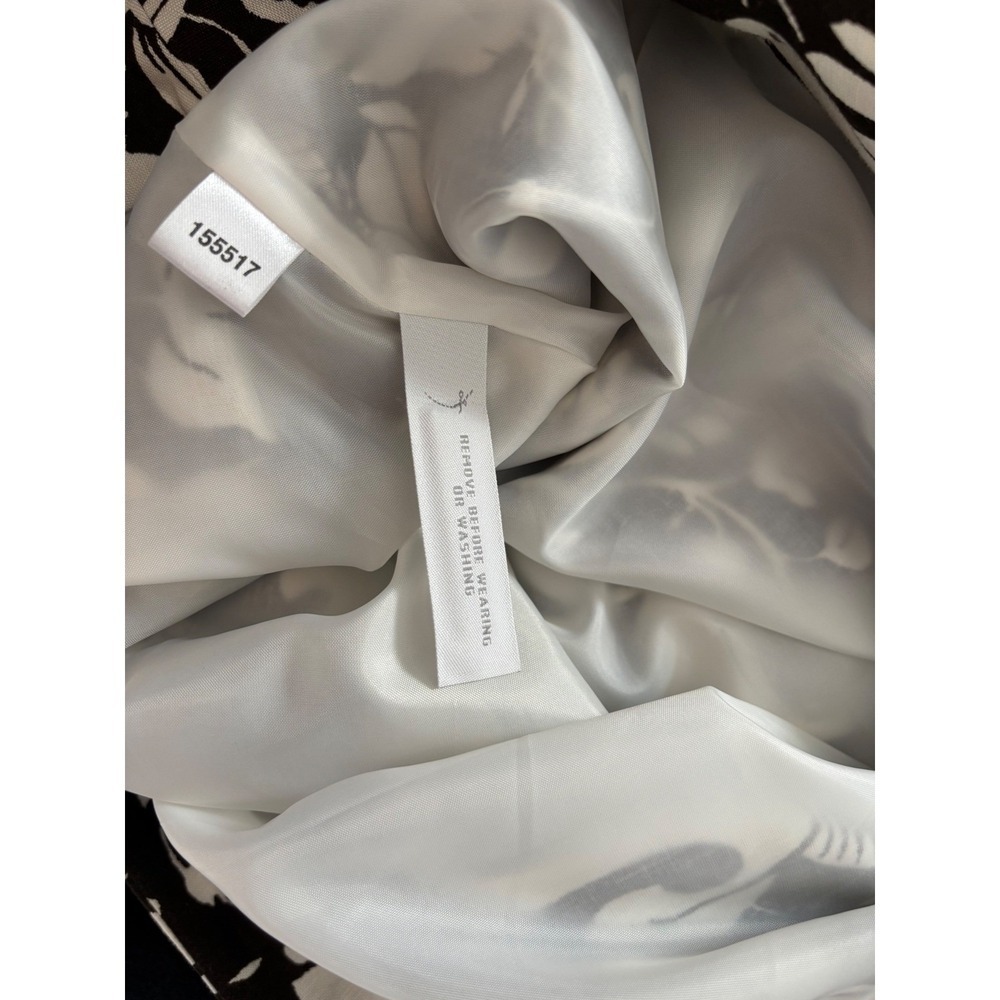 Ann Taylor Floral Linen Blend A-Line Skirt Size 4 Brown Cream Dark Academiah - Picture 4 of 6
